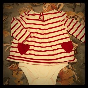 Baby Gap heart pocket onesie / dress ❤️